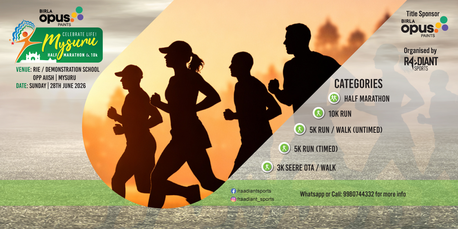 Birla Opus Paints Celebrate Life Mysuru 10Km & Half Marathon