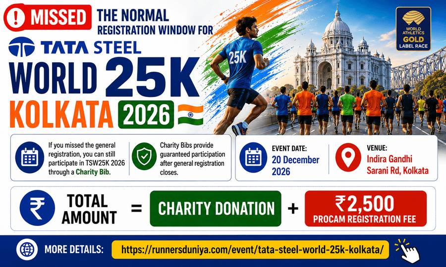 Procedure to Register for TSW25K 2026 through Charity Bib